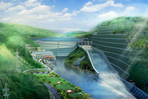 感城镇老挝南塔河1号水电站项目
